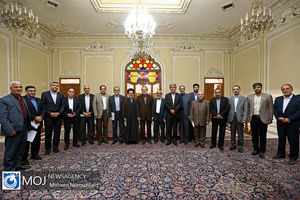  نشست دبیر و معاونین شورای عالی انقلاب فرهنگی با رییس مجلس