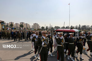 پیکر امیر سرتیپ جانبار محمدی‌فر تشییع شد + فیلم