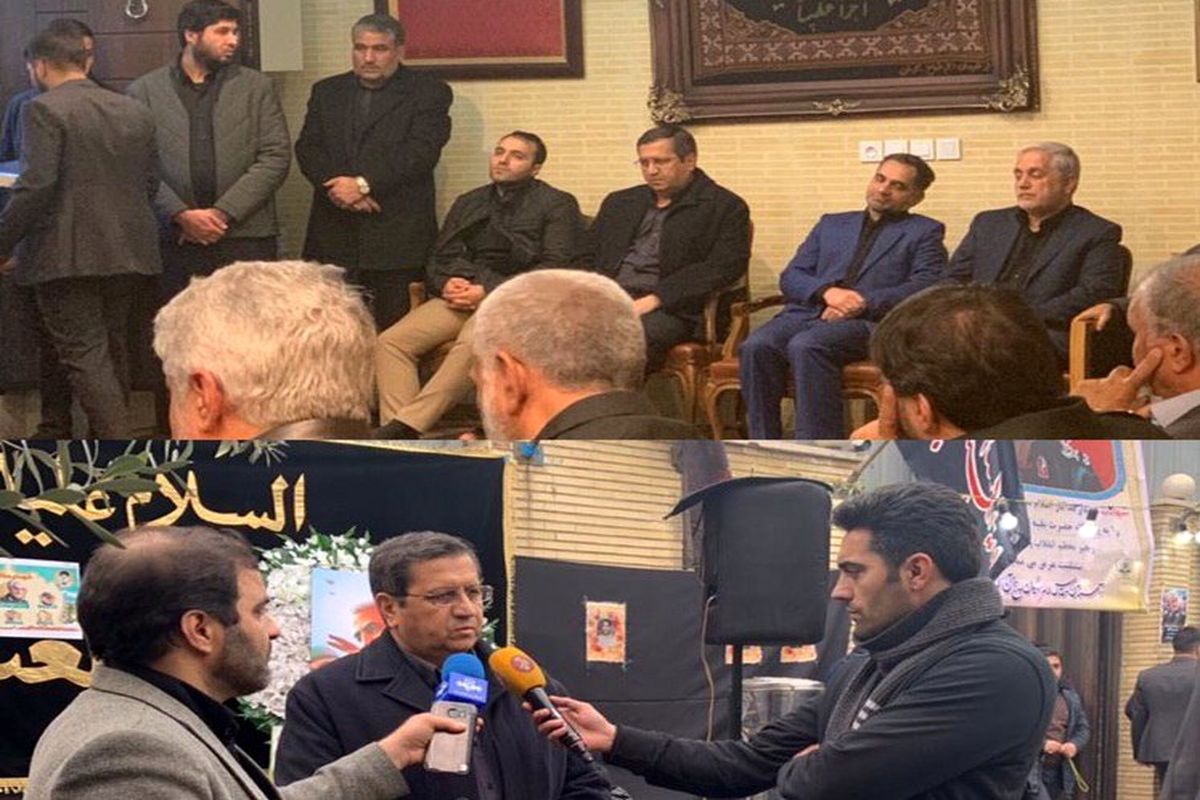 حضور همتی در منزل سردار شهید سپهبد سلیمانی