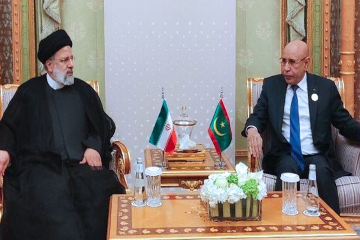 ابراهیم رئیسی رئیس جمهور ایران در دیدار با آقای محمد ولد الشیخ احمد الغزوانی رئیس جمهور موریتانی