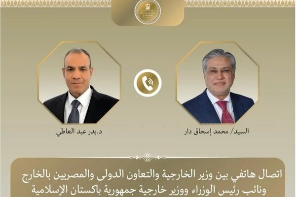 وزیران خارجه مصر و پاکستان درباره راه‌های کاهش تنش در منطقه گفتگو کردند