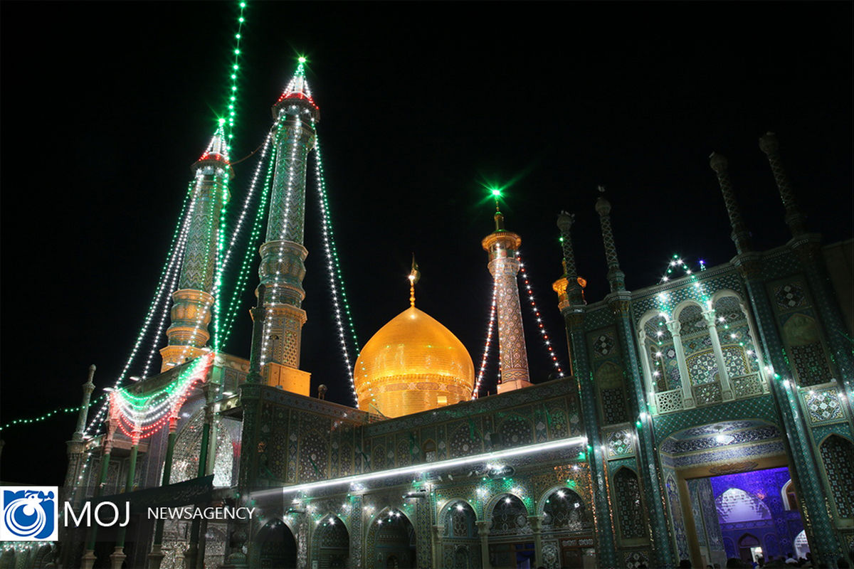 جشن شب میلاد پیامبر در حرم بانوی کرامت