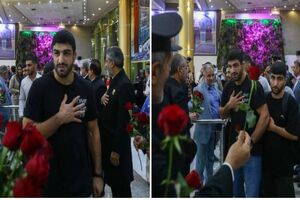 قهرمانان تیم ملی کشتی جمهوری اسلامی ایران به زیارت امام رضا(ع) مشرف شدند