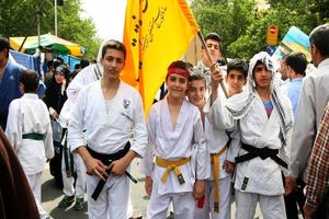 حضور پرشور ورزشکاران در راهپیمای روز قدس