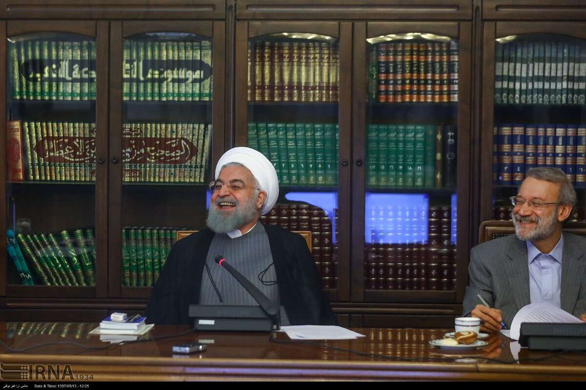 حسن روحانی علی لاریجانی