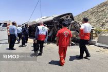 واژگونی مینی‌بوس در بزرگراه هاشمی/ ۶ نفر مصدوم شدند+ تصاویر