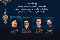 پیام تسلیت مدیرعامل سازمان منطقه آزاد ماکو به مناسبت شهادت آیت الله رئیسی و هیئت همراه

