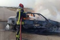 حریق خودرو حامل سوخت در جاده بندرعباس–میناب بدون تلفات جانی