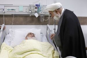 رئیس دفتر رهبر انقلاب از آیت‌الله نوری همدانی عیادت و احوال‌پرسی کرد