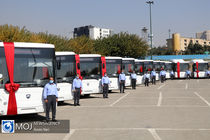 بهره برداری اتوبوس های جدید در تهران به مناسبت ۲۲ بهمن