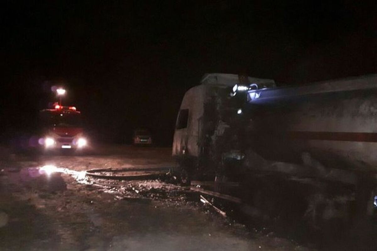 ۲۷ نفر مجروح بر اثر تصادف اتوبوس با تانکرسوخت