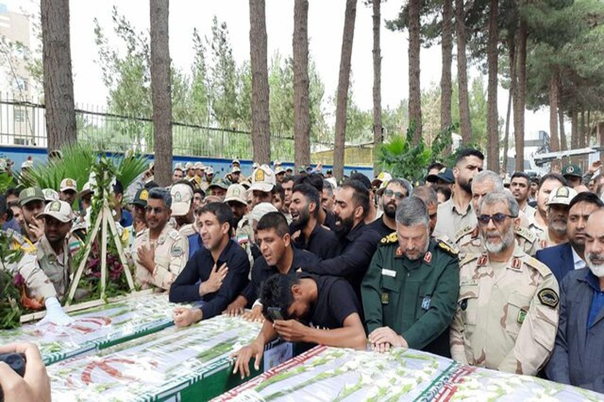 پیکر شهدای حمله تروریستی سراوان