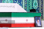 پیکر رهبر شهید انقلاب به مصلی امام خمینی(ره) وارد شد