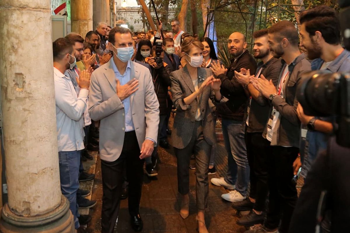 بشار اسد و همسرش