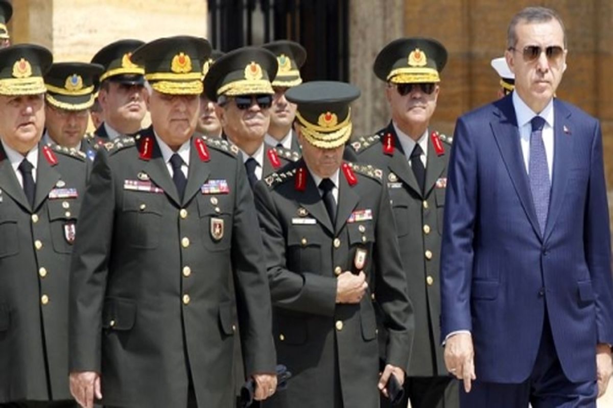 اردوغان و مقامات ارتش سوریه