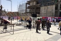 آماده‌سازی عرصه میدان شهدای مشهد برای سخنرانی حجت‌الاسلام رئیسی+تصاویر 