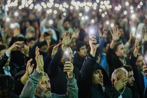 راهپیمایی منتظران ظهور در جمکران + فیلم