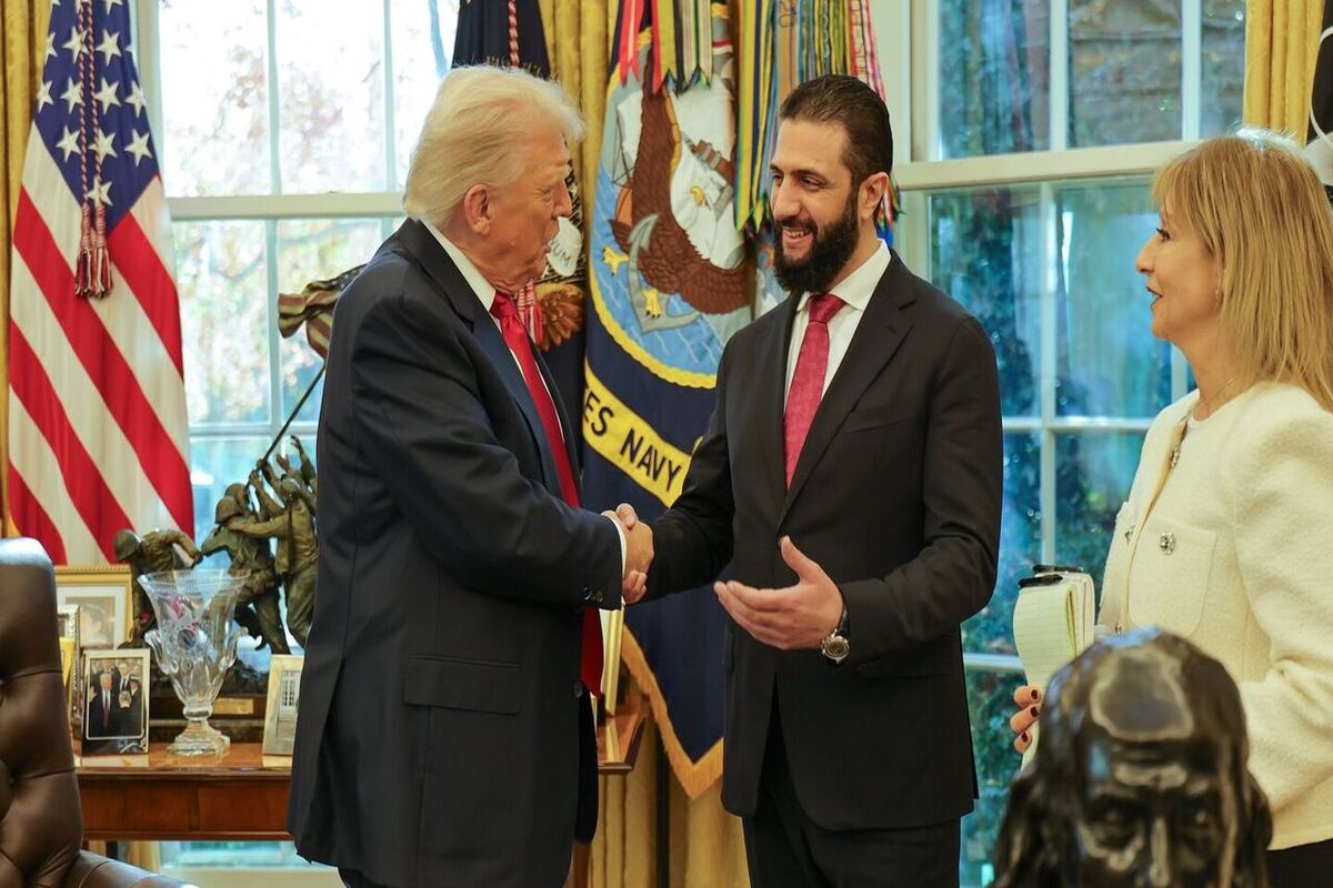 احمد الشرع رئیس دولت موقت سوریه و دونالد ترامپ الجولانی