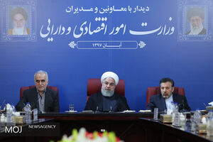 دیدار مدیران وزارت اقتصاد با رییس‌جمهوری