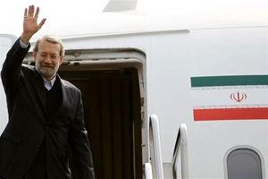 لاریجانی وارد فرودگاه بلگراد شد