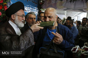 بدرقه رسمی نخستین گروه از زائران حج تمتع