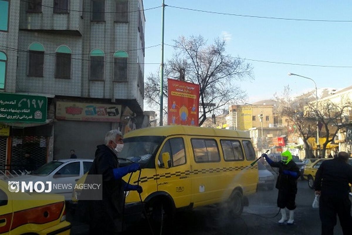 ضدعفونی تاکسی های سنندج