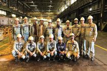 کسب رکورد ماهانه تولید کلاف سرد در خط کورکتیو 4 نورد سرد