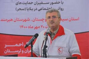 افتتاح طرح نذرآب 4 هلال احمرمازندران در سیستان و بلوچستان
