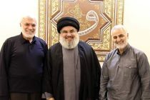 تصاویری از حضور حاج قاسم سلیمانی و ابومهدی المهندس در دفتر کار سید حسن نصرالله + فیلم