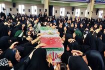 پیکر مطهر ۴ تن از شهدای مدافع امنیت در شهرستان فسا تشییع شد
