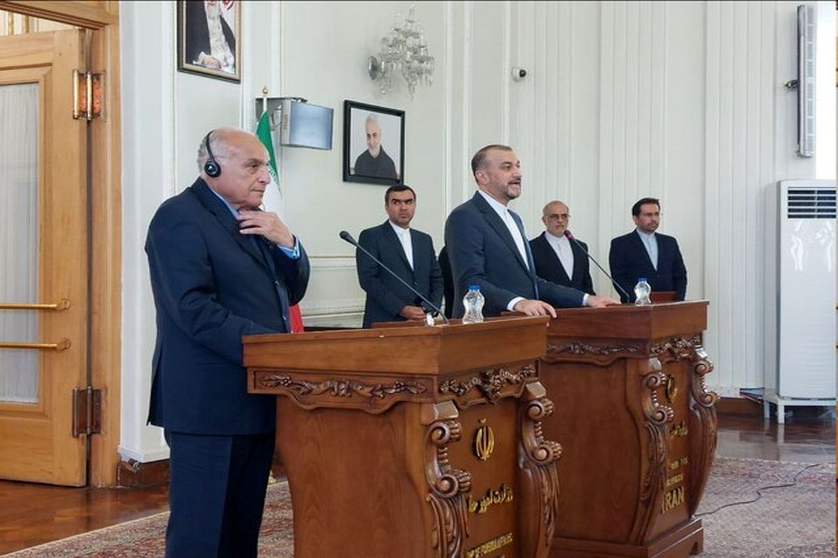 وزیر امور خارجه ایران در نشست مشترک با همتای الجزایری