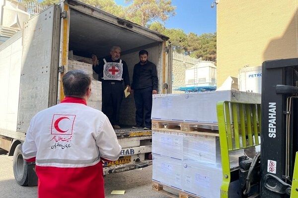 ۱۷۱ تن اقلام امدادی صلیب سرخ به هلال احمر ایران ارسال شد