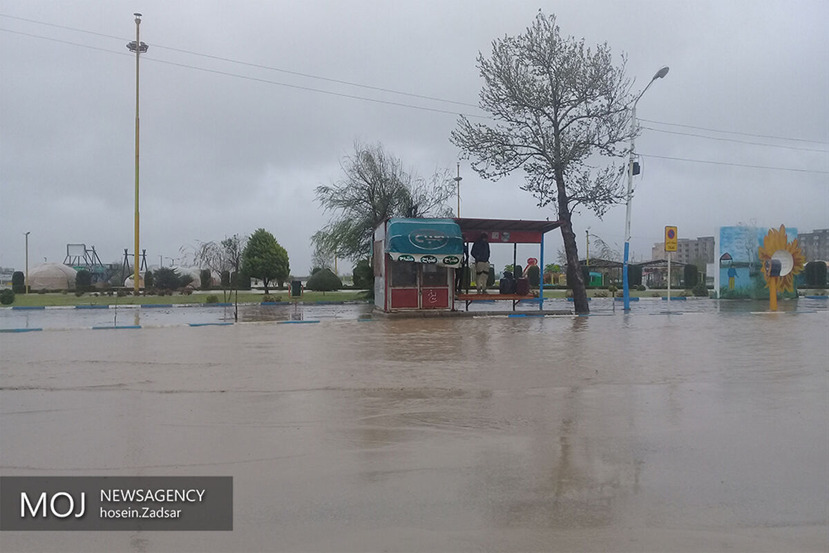 آب گرفتگی معابر شهری در گنبد کاووس
