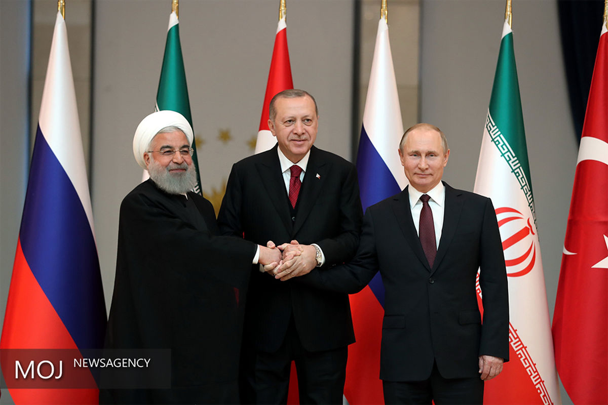 عکس یادگاری روسای جمهور ایران، روسیه و ترکیه