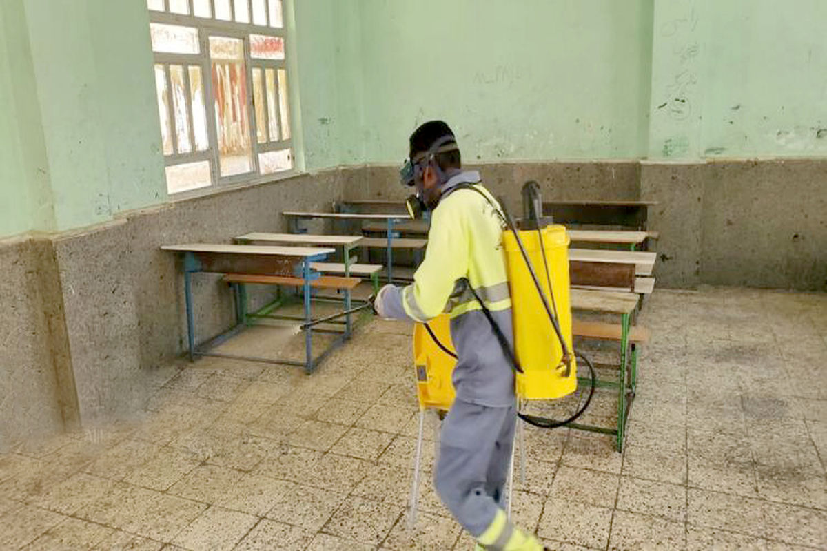 ضدعفونی مدارس قشم