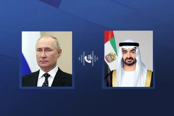 پوتین و رئیس امارات درباره ایران گفتگو کردند