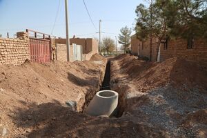 اجرای شبکه فاضلاب در شهرک 209 اردستان با مشارکت شهرداری