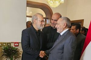 علی لاریجانی با رئیس مجلس عراق دیدار کرد