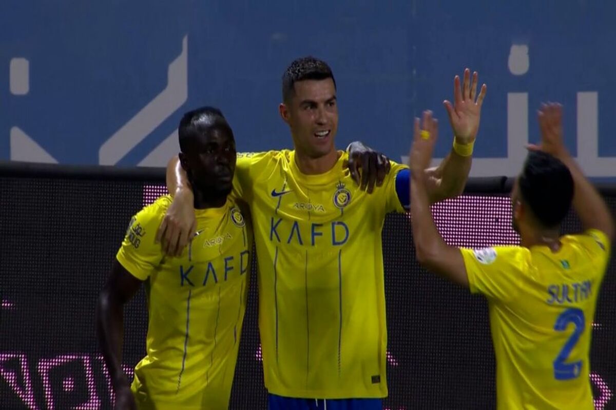 رونالدو و مانه در ترکیب النصر برابر پرسپولیس