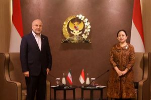 رئیس مجلس ایران با رئیس مجلس نمایندگان اندونزی دیدار کرد