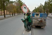 تمثال شهدای مسیر اصلی شهر میبد اصلاح و بازسازی شدند