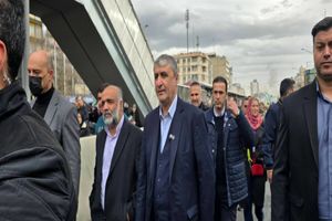 رییس سازمان انرژی اتمی ایران در راهپیمایی ۲۲ بهمن حضور یافت