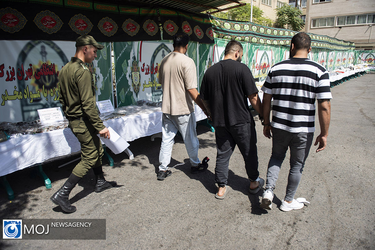 مراسم رونمایی از کشفیات مواد مخدر استان تهران