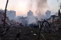 محل اصابت یکی از موشک‌‌های ایرانی در شهر رحوفوت