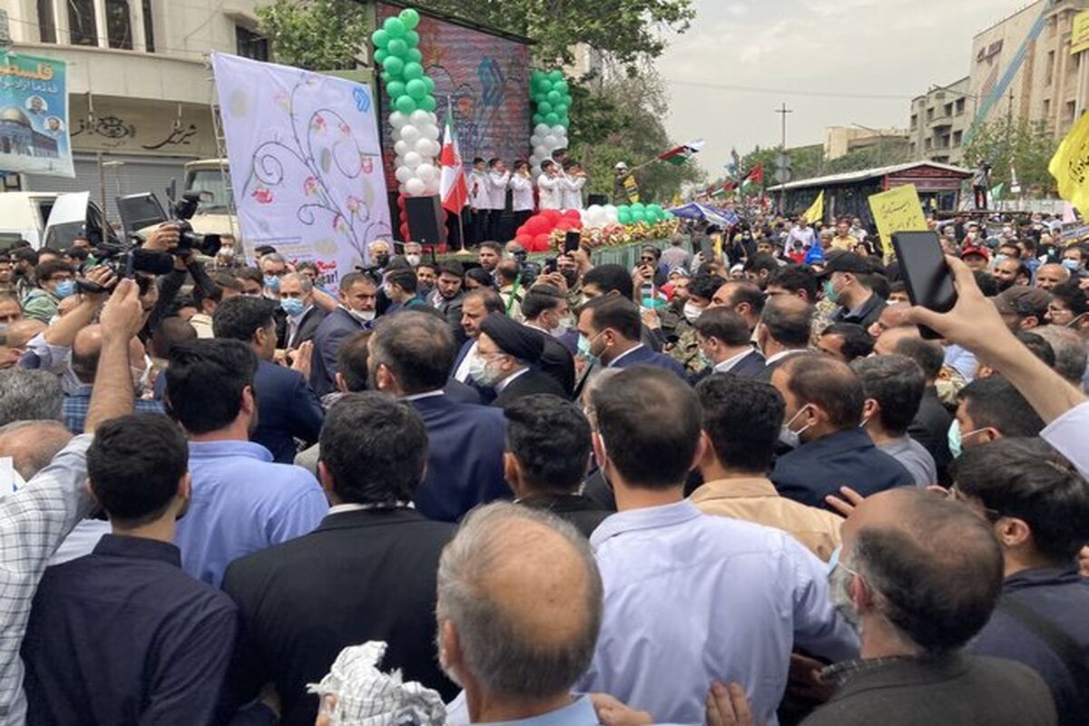 رییسی در راهپیمایی روز جهانی قدس