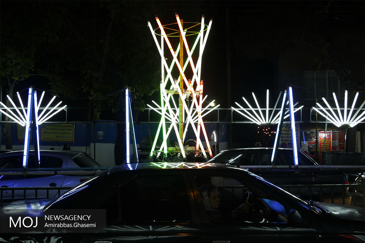 آذین بندی خیابان های تهران به مناسبت نیمه شعبان