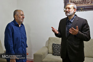 عیادت علی لاریجانی از فرمانده مهندسی نیروی زمینی سپاه