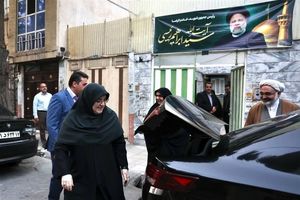 سخنگوی دولت با مادر شهید جمهور دیدار کرد