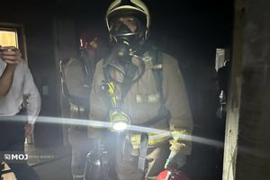 آتش‌سوزی در طبقه یازدهم برج سی‌طبقه در شهرک شهید خرازی مهار شد / حادثه مصدوم نداشت + تصاویر