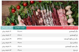 قیمت دل، جگر و قلوه گوسفندی سر به فلک کشید / قیمت جگر مرغ / 6 سیخ جگر سیخی 6 هزار خوابی که تعبیری نداشت + جدول قیمت